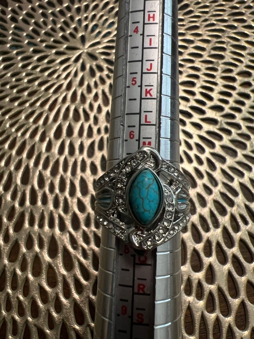 Turquoise Marquise Stone Silver Ring - Women Jewelry